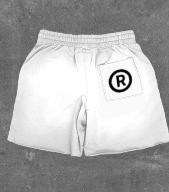 white qmb shorts